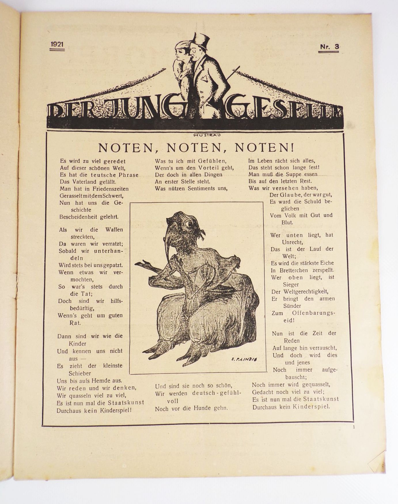 Der Junggeselle 1921 Nummer 3 Zeitschrift Der Junggeselle 1921 Nummer 3 Zeitschrift
