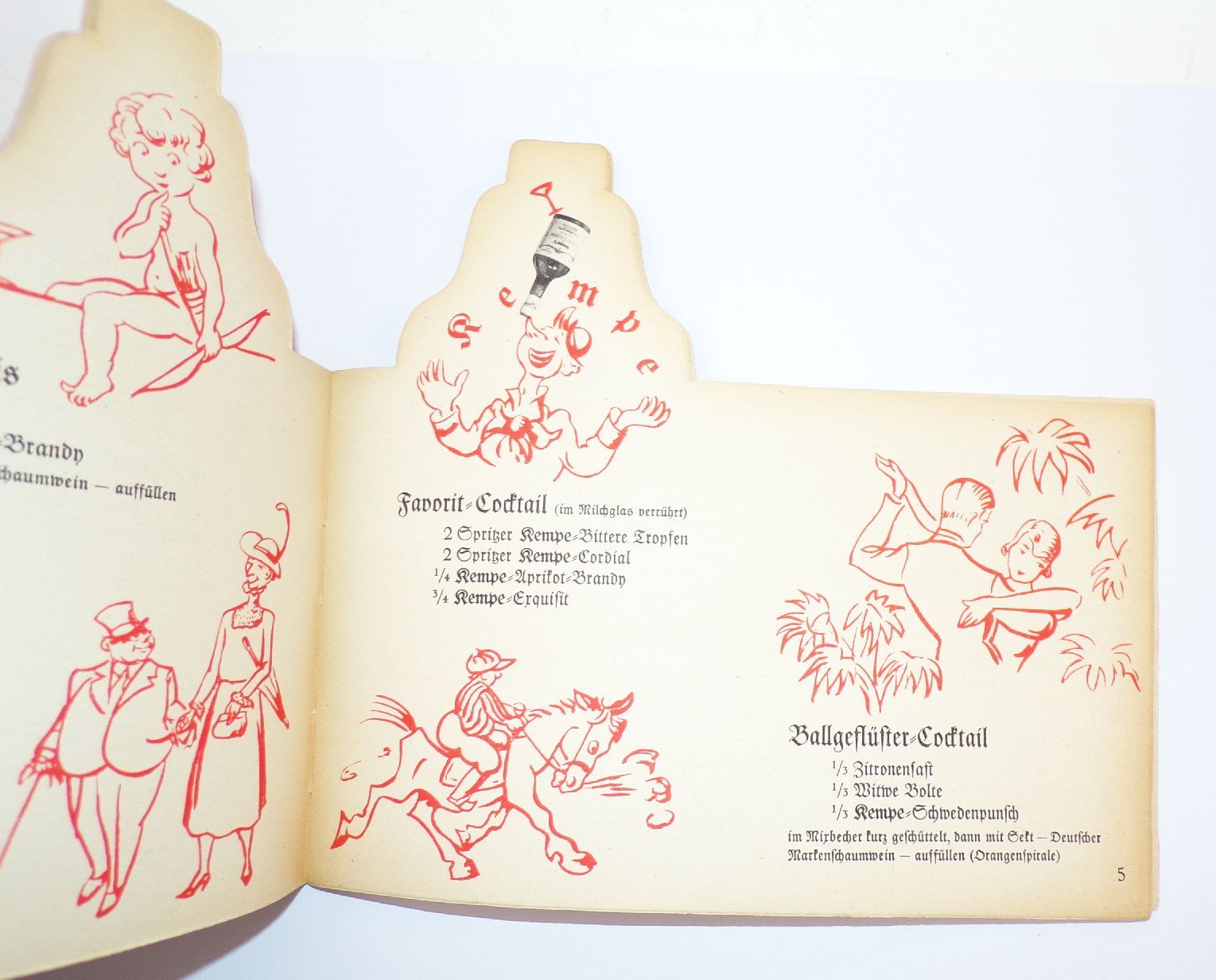 Alte Cocktail Rezepte 1930 er Kempe Oppach Reklame