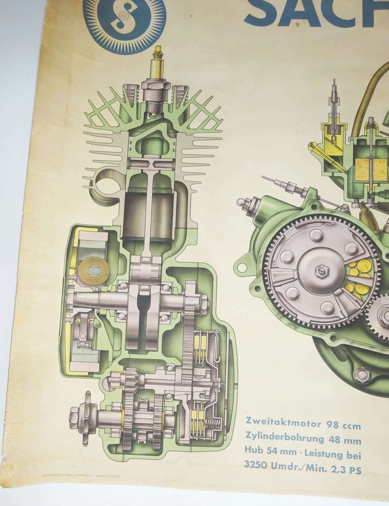 FICHTEL & SACHS Präcisions Kugellager Schweinfurt Braunbeck Motor