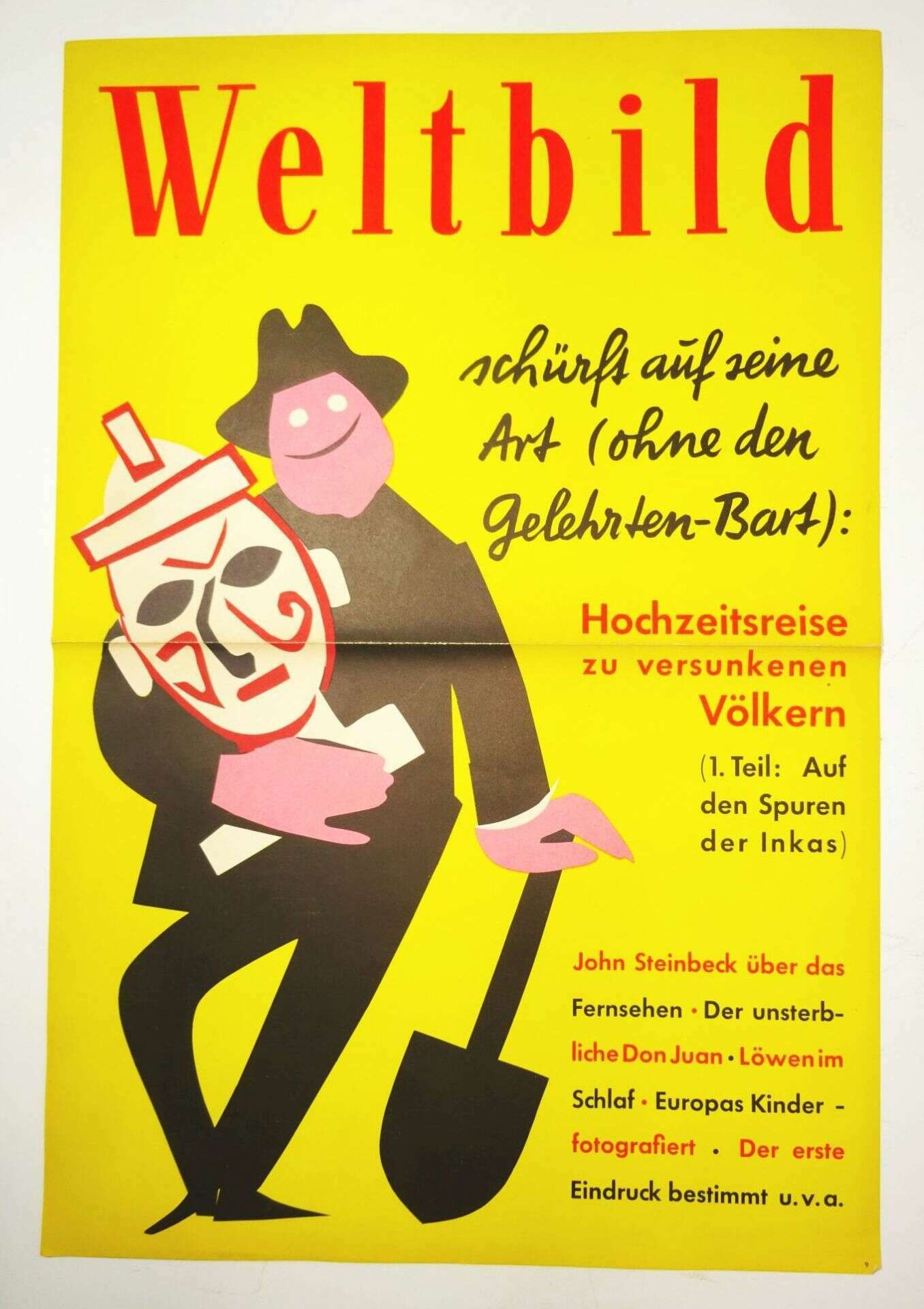 Weltbild Poster Auf den Spuren der Inka John Steinbeck 1960er Plakat ...