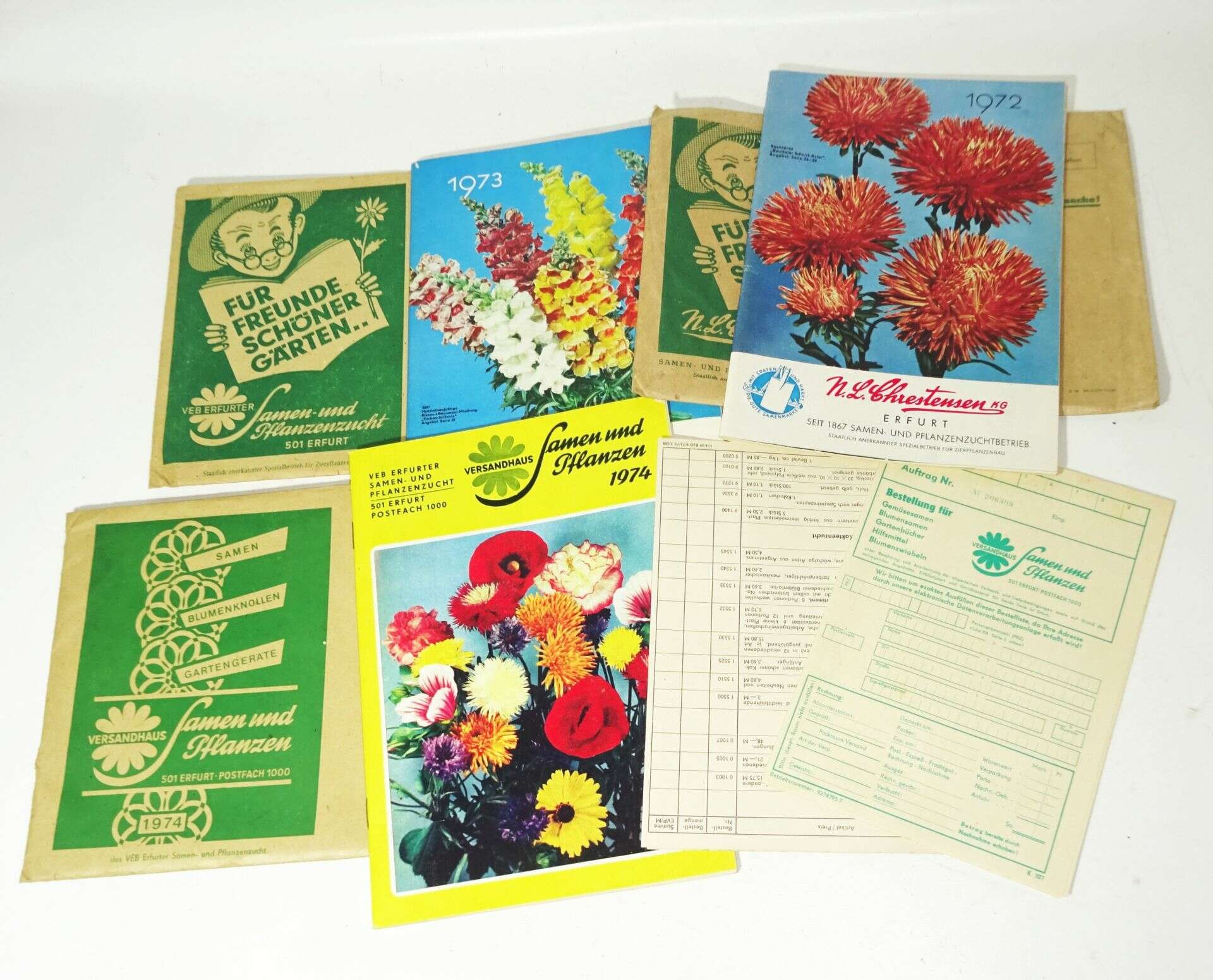 3 DDR Garten Kataloge Saatgut Blumen Gemüse Sämereien 1970er Jahre 10413